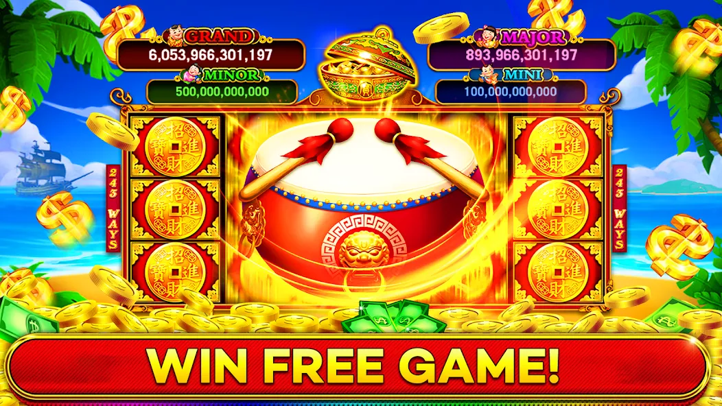Jackpot Boom Casino Slot Games (Джекпот Бум Казино Игры на Слотмашинах) [МОД: Много денег, Монет и Все открыто] Screenshot 1