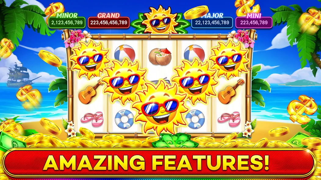 Jackpot Boom Casino Slot Games (Джекпот Бум Казино Игры на Слотмашинах) [МОД: Много денег, Монет и Все открыто] Screenshot 4