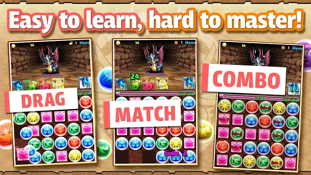 Puzzle & Dragons [МОД: Много монет, Открытые уровни и Мега MOD] Screenshot 2