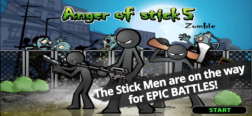 Anger of stick 5 : zombie (Ангер оф стик 5) [МОД: Много денег, Монет и Все открыто] Screenshot 1