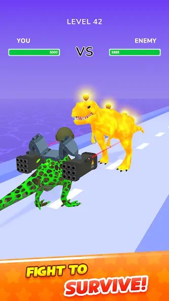 Dino Evolution Run 3D (Дино Эволюция Ран 3Д) [МОД: Меню, Бесконечные монеты и Открытые уровни] Screenshot 3