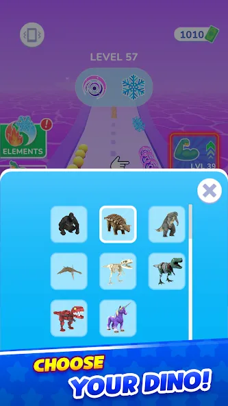 Dino Evolution Run 3D (Дино Эволюция Ран 3Д) [МОД: Меню, Бесконечные монеты и Открытые уровни] Screenshot 4