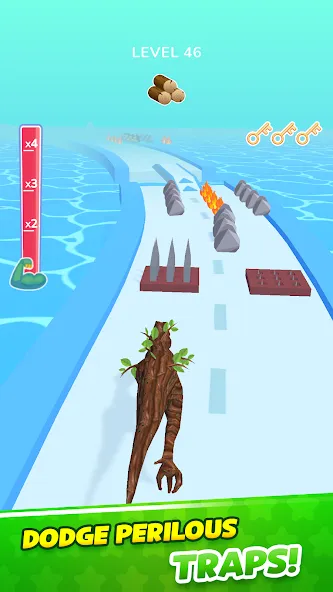Dino Evolution Run 3D (Дино Эволюция Ран 3Д) [МОД: Меню, Бесконечные монеты и Открытые уровни] Screenshot 5