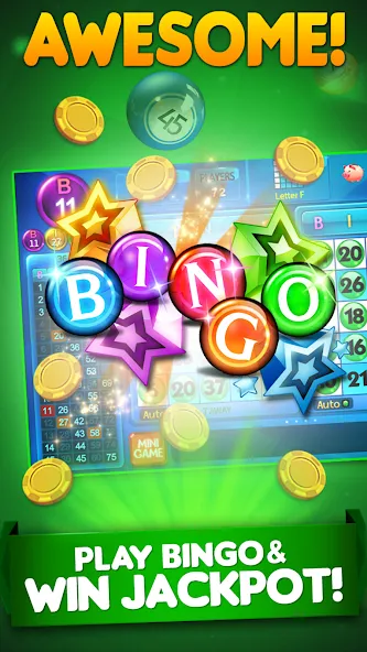 Bingo City 75 : Bingo & Slots (Бинго Сити 75) [МОД: Много монет, Открытые уровни и Мега MOD] Screenshot 3