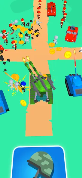 Tank Commander: Army Survival (Танк Коммандер) [МОД: Деньги, Монеты и Меню MOD] Screenshot 1