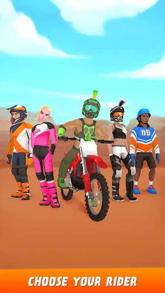 Max Air Motocross (Макс Эйр Мотокросс) [МОД: Меню, Бесконечные монеты и Открытые уровни] Screenshot 5