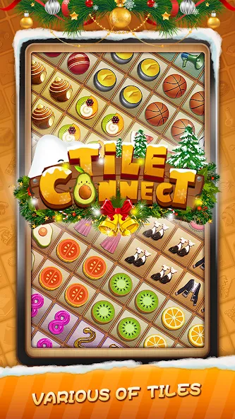 Tile Connect - Matching Games (Тайл Коннект) [МОД: Бесконечные деньги, Монеты и Мега MOD] Screenshot 1
