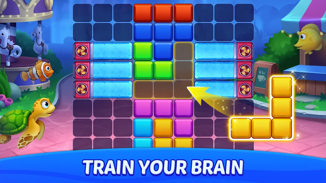 Block Puzzle Ocean [МОД: Деньги, Монеты и Меню MOD] Screenshot 2