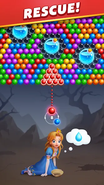 Bubble Shooter Royal Pop [МОД: Меню, Бесконечные монеты и Открытые уровни] Screenshot 1