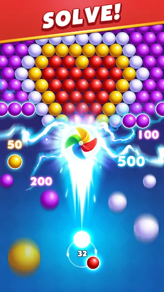 Bubble Shooter Royal Pop [МОД: Меню, Бесконечные монеты и Открытые уровни] Screenshot 4