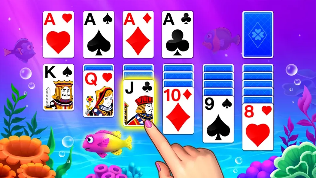 Solitaire Ocean [МОД: Бесконечные деньги, Монеты и Мега MOD] Screenshot 3