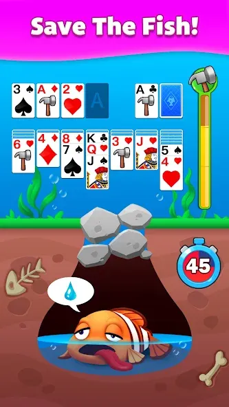 Solitaire Fish [МОД: Бесконечные деньги, Монеты и Мега MOD] Screenshot 2