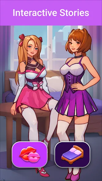LUV: Anime Girls Adult Game XX (ЛЮВ) [МОД: Деньги, Монеты и Меню MOD] Screenshot 1