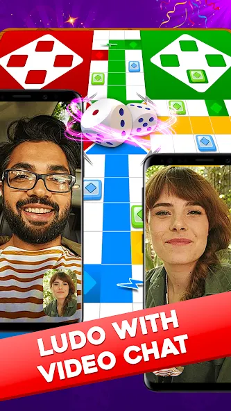 Ludo Lush-Game with Video Call (Людо Луш) [МОД: Меню, Бесконечные монеты и Открытые уровни] Screenshot 1