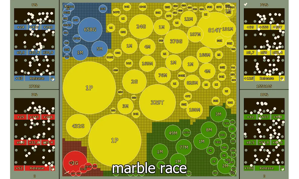 Marble Race and Territory War (Марбл Рейс и Территориальная Война) [МОД: Все открыто, Дополнительные деньги и Меню MOD] Screenshot 4