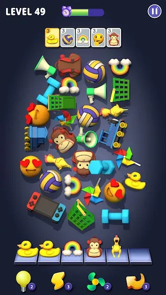 Matching Fun: Match Triple 3D (Матчинг Фан) [МОД: Меню, Бесконечные монеты и Открытые уровни] Screenshot 2