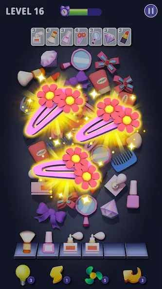 Matching Fun: Match Triple 3D (Матчинг Фан) [МОД: Меню, Бесконечные монеты и Открытые уровни] Screenshot 3