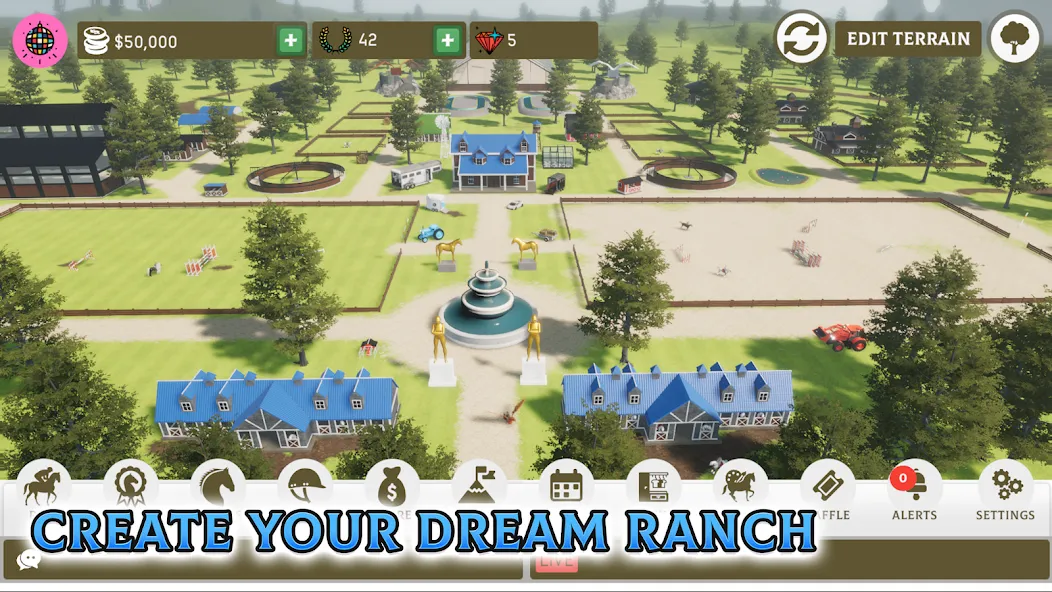 Horse Academy - Equestrian MMO (Хорс Академи) [МОД: Много денег, Монет и Все открыто] Screenshot 1