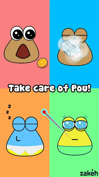 Pou (Пуо) [МОД: Меню, Бесконечные монеты и Открытые уровни] Screenshot 1