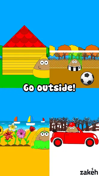 Pou (Пуо) [МОД: Меню, Бесконечные монеты и Открытые уровни] Screenshot 4