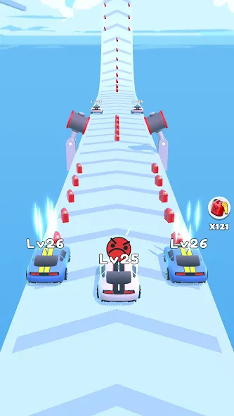 Merge Car Run - Evolution Race (Мердж Кар Ран) [МОД: Меню, Бесконечные монеты и Открытые уровни] Screenshot 4