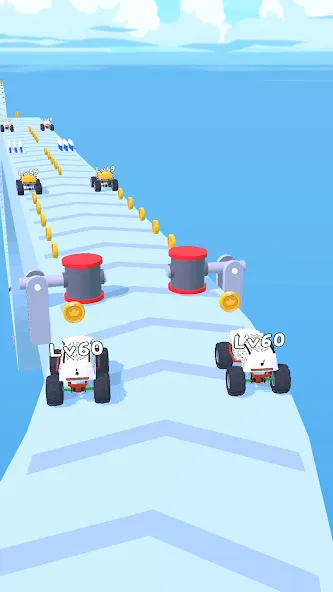 Merge Car Run - Evolution Race (Мердж Кар Ран) [МОД: Меню, Бесконечные монеты и Открытые уровни] Screenshot 5