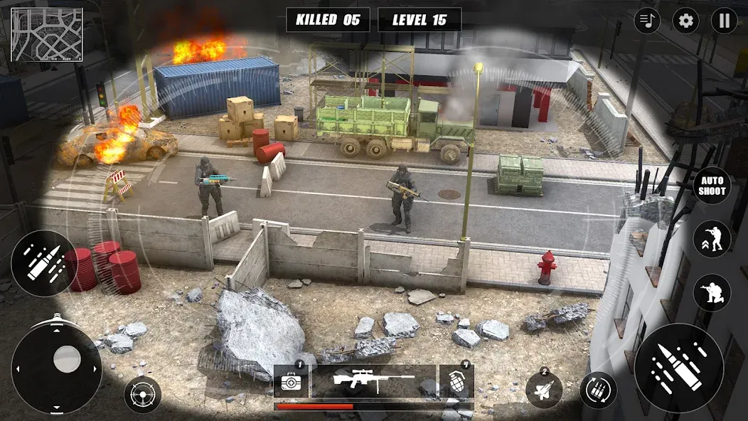 Code of Sniper 3D Gun Shooting [МОД: Все открыто, Дополнительные деньги и Меню MOD] Screenshot 1