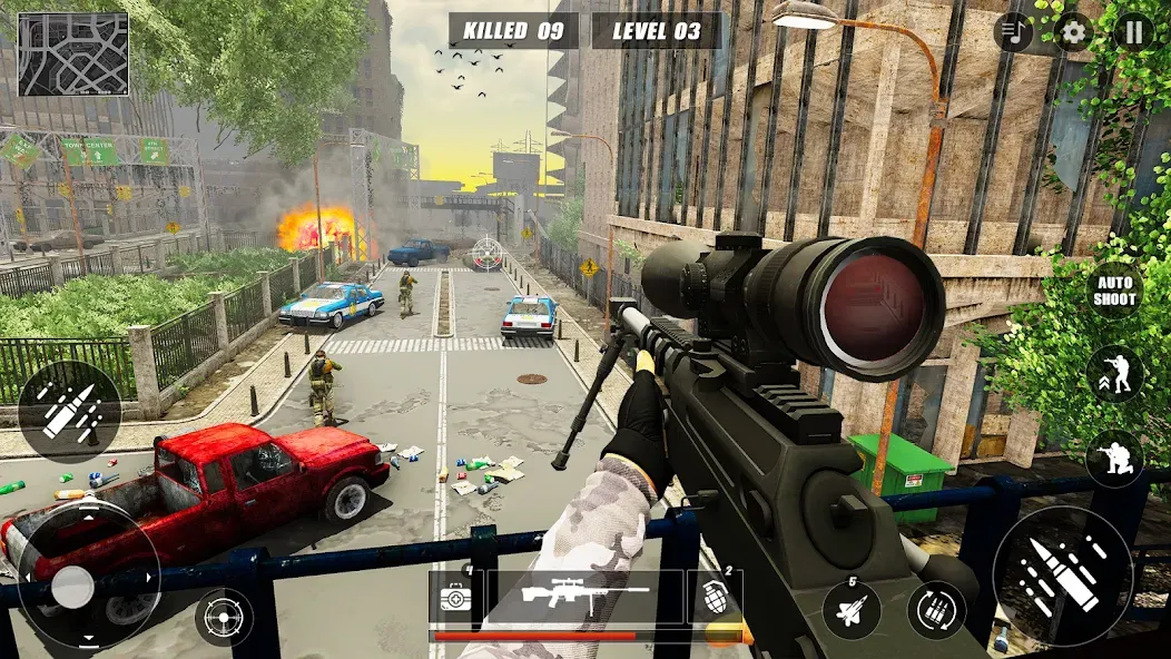 Code of Sniper 3D Gun Shooting [МОД: Все открыто, Дополнительные деньги и Меню MOD] Screenshot 4
