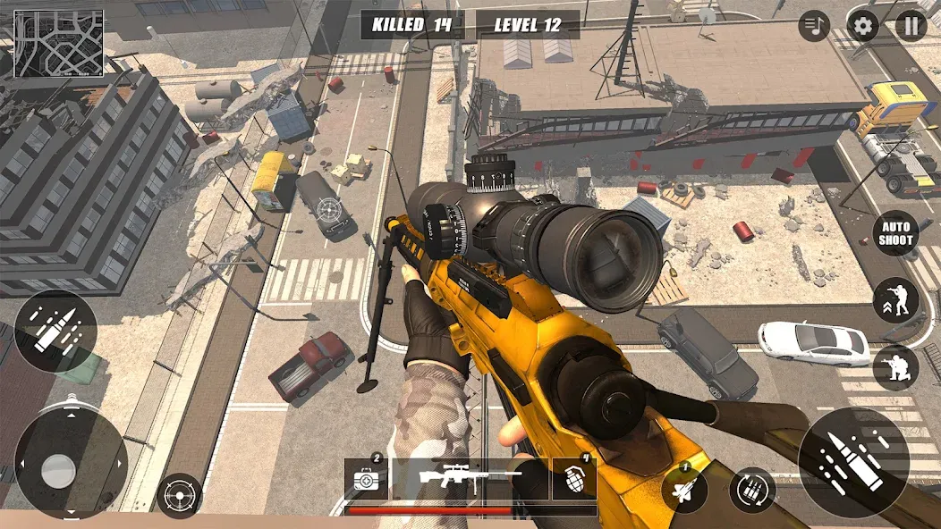Code of Sniper 3D Gun Shooting [МОД: Все открыто, Дополнительные деньги и Меню MOD] Screenshot 5