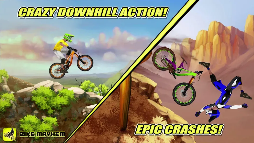 Bike Mayhem Free (Байк Мейхем Фри) [МОД: Деньги, Монеты и Меню MOD] Screenshot 1