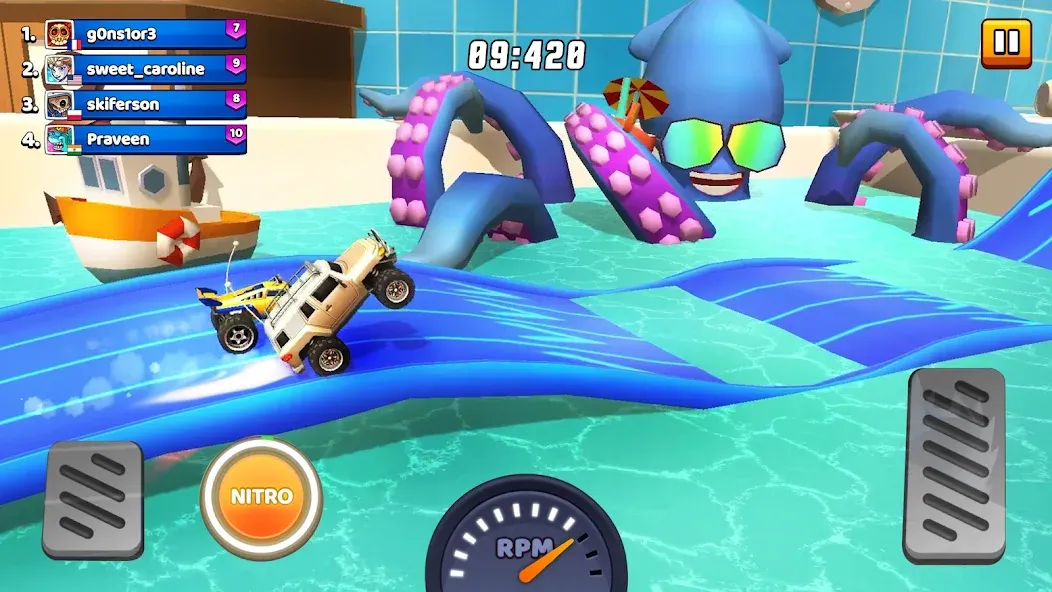 Nitro Jump - Car Racing (Нитро Джамп Рейсинг) [МОД: Меню, Бесконечные монеты и Открытые уровни] Screenshot 2