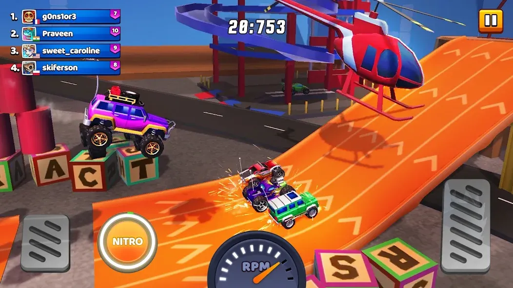 Nitro Jump - Car Racing (Нитро Джамп Рейсинг) [МОД: Меню, Бесконечные монеты и Открытые уровни] Screenshot 3