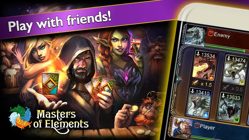 Masters of Elements－Online CCG [МОД: Бесконечные деньги, Монеты и Мега MOD] Screenshot 4