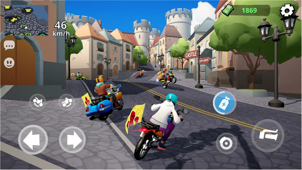 Moto City: Mad Bike Delivery (Мото Сити) [МОД: Меню, Бесконечные монеты и Открытые уровни] Screenshot 1