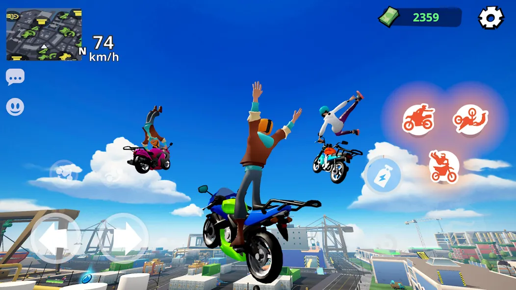 Moto City: Mad Bike Delivery (Мото Сити) [МОД: Меню, Бесконечные монеты и Открытые уровни] Screenshot 5