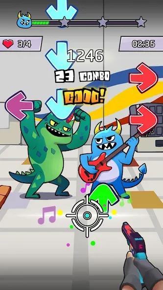 Beat Shooter Night: Rap Battle (ФНФ Фанк) [МОД: Все открыто, Дополнительные деньги и Меню MOD] Screenshot 1