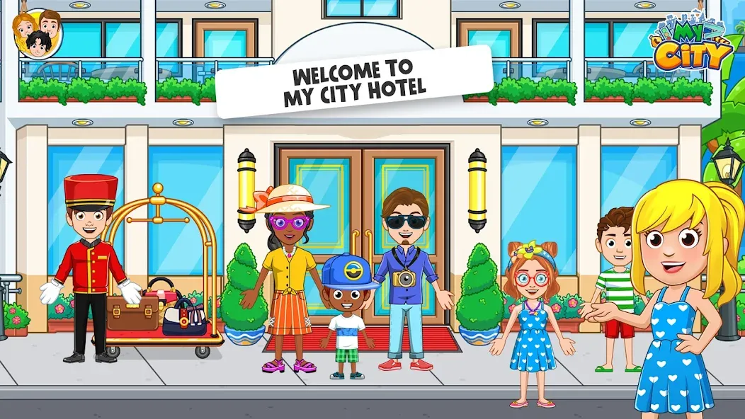 My City : Hotel (Мой Город) [МОД: Много монет, Открытые уровни и Мега MOD] Screenshot 1