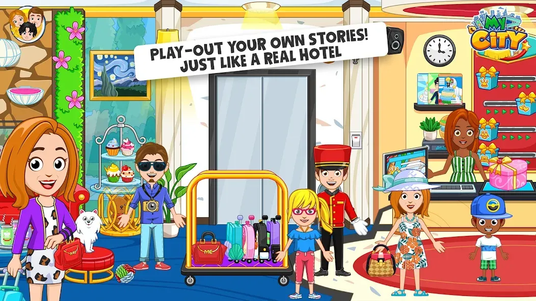 My City : Hotel (Мой Город) [МОД: Много монет, Открытые уровни и Мега MOD] Screenshot 2