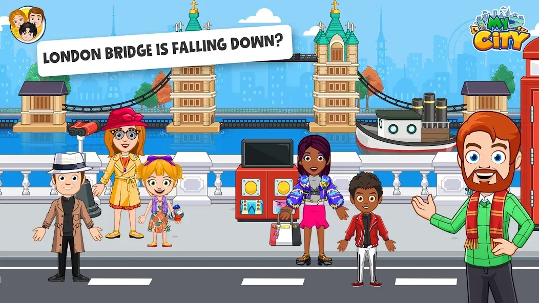 My City : London (Мой город) [МОД: Меню, Бесконечные монеты и Открытые уровни] Screenshot 2