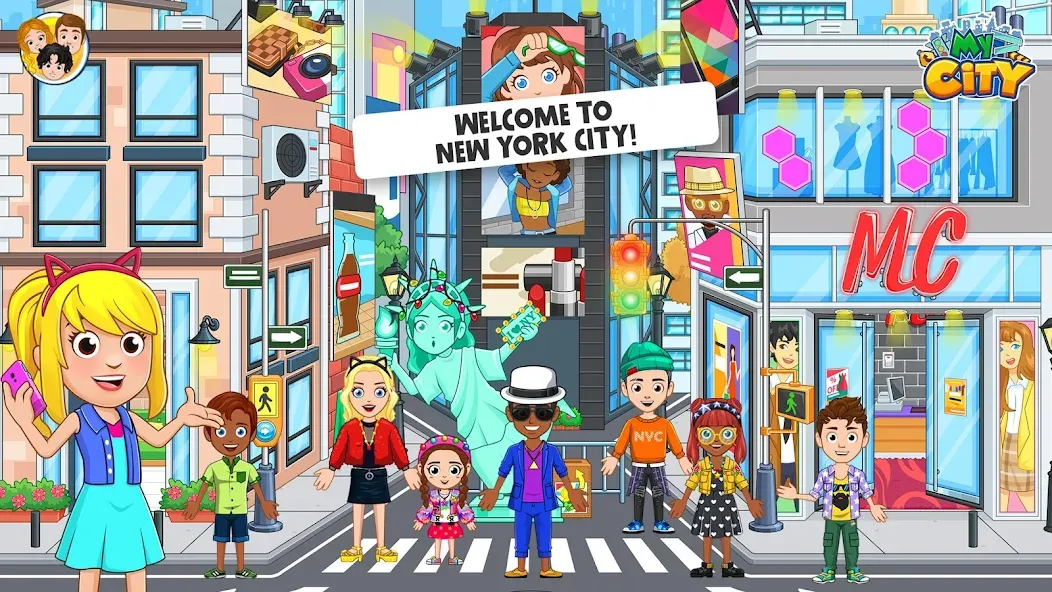 My City: NewYork Trip (Мой город) [МОД: Много денег, Монет и Все открыто] Screenshot 1
