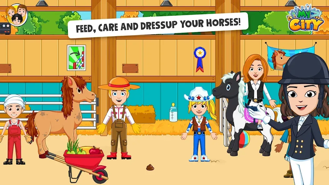 My City: Star Horse Stable (Мой город) [МОД: Все открыто, Дополнительные деньги и Меню MOD] Screenshot 2