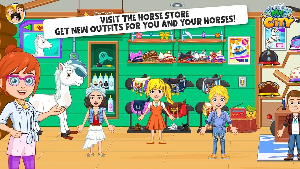 My City: Star Horse Stable (Мой город) [МОД: Все открыто, Дополнительные деньги и Меню MOD] Screenshot 5