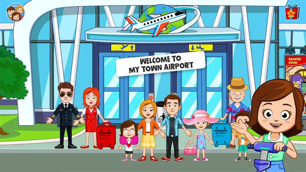 My Town Airport games for kids (Май Таун) [МОД: Деньги, Монеты и Меню MOD] Screenshot 1