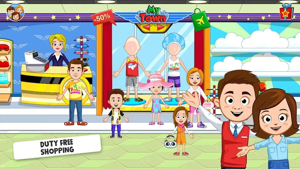 My Town Airport games for kids (Май Таун) [МОД: Деньги, Монеты и Меню MOD] Screenshot 4