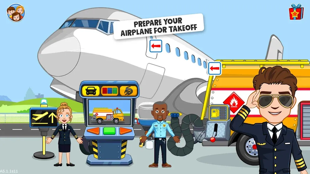 My Town Airport games for kids (Май Таун) [МОД: Деньги, Монеты и Меню MOD] Screenshot 5