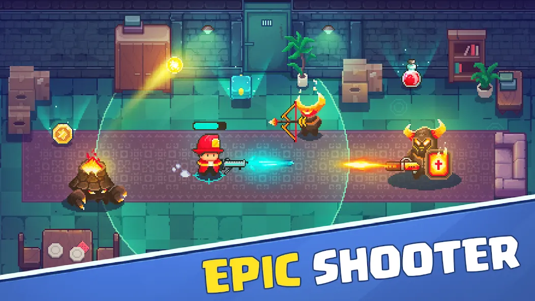 Firefighter: pixel shooter [МОД: Много денег, Монет и Все открыто] Screenshot 1