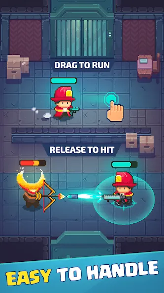 Firefighter: pixel shooter [МОД: Много денег, Монет и Все открыто] Screenshot 2