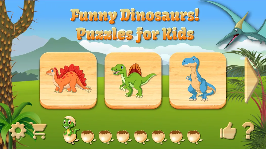 Dino Puzzle [МОД: Меню, Бесконечные монеты и Открытые уровни] Screenshot 1