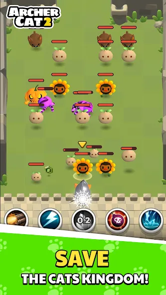 Archer Cat 2 (Арчер Кэт 2) [МОД: Много монет, Открытые уровни и Мега MOD] Screenshot 1