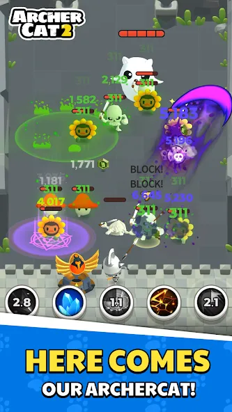 Archer Cat 2 (Арчер Кэт 2) [МОД: Много монет, Открытые уровни и Мега MOD] Screenshot 2